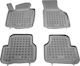 Rezaw Plast Set of Front and Rear Mats 4pcs Tray Type for Volkswagen Jetta / Passat / Tiguan 2011+ Gray