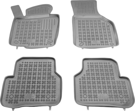 Rezaw Plast Set of Front and Rear Mats 4pcs Tray Type for Volkswagen Jetta / Passat / Tiguan 2011+ Gray