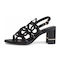 Tamaris Leder Damen Sandalen mit Chunky mittlerem Absatz in Schwarz Farbe