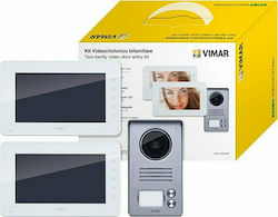 Vimar Σετ Θυροτηλεόρασης με Οθόνη και Κάμερα για 2 Διαμερίσματα