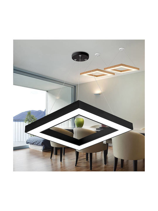 Braytron Κρεμαστό Φωτιστικό Μαύρο LED 45x45εκ.