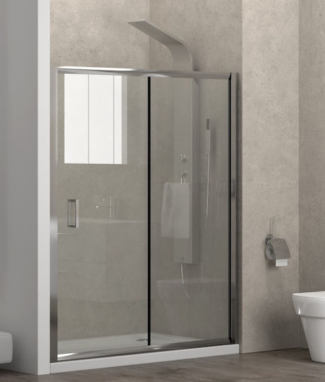 Karag New Flora 500 Duschwand für Dusche mit Schieben Tür 70x180cm Klarglas