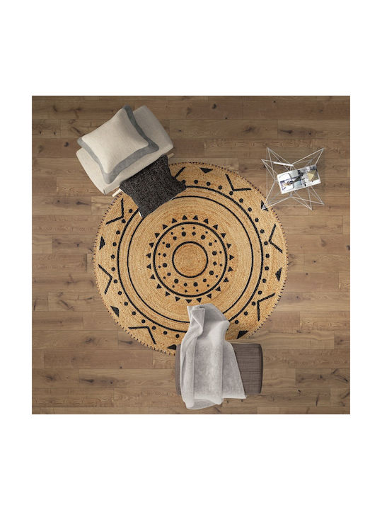 Tzikas Carpets Pop 60765-060 Handmade Rug Round Summer Wicker Beige