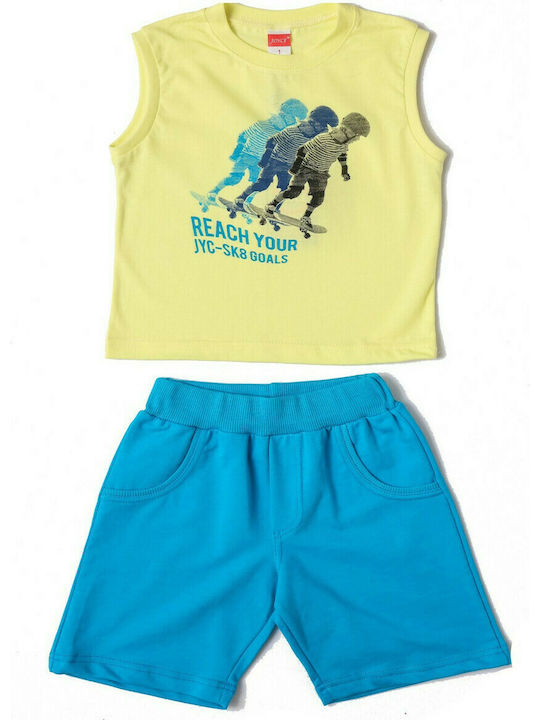 Joyce Kids Set with Shorts Summer 2pcs Yellow