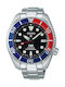 Seiko Prospex Padi Sumo Ανδρικό Ρολόι 45mm Αυτόματο με Ασημί Μεταλλικό Μπρασελέ
