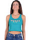 Guess Women's Summer Crop Top Sleeveless Green