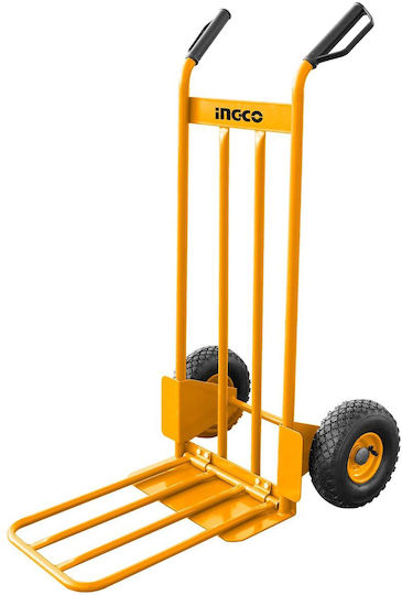 Ingco Καρότσι Μεταφοράς για Φορτίο Βάρους έως 200kg σε Κίτρινο Χρώμα