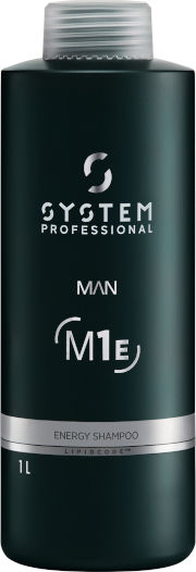 System Professional Man Lipid Code M1E Energy Σαμπουάν Αναδόμησης/Θρέψης & Όγκου για Όλους τους Τύπους Μαλλιών 1000ml