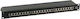 EFB Patch Panel Shielded για Rack 1U 19" 24 Θυρών cat6a Μαύρο