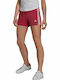 Essentials Slim 3-Stripes Γυναικείο Αθλητικό Σορτς Ροζ
