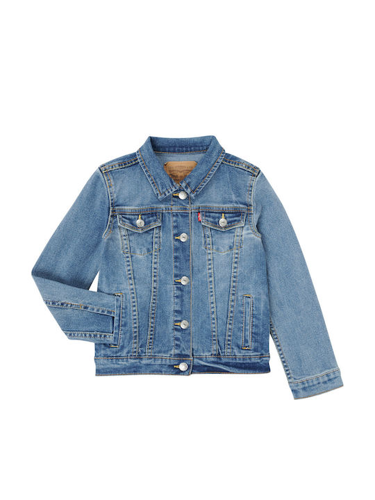 Kids' Denim Jacket Short Blue