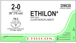 Ethicon Ethilon 2/0 Surgical Suture 26mm