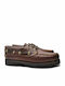 C14 Men's Leather Boat Shoes Brown