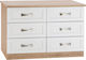 Wooden Chest of Drawers with 6 Drawers Sonama / Λευκό 120x40x76cm