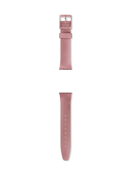 Swatch Каучукова каишка Розов 17мм