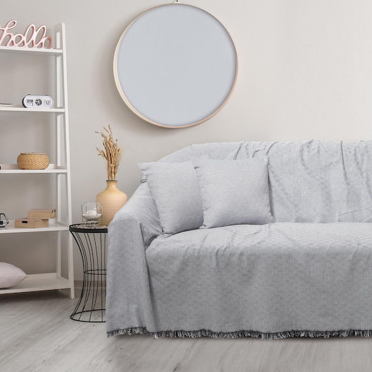 Das Home 0209 Покривка За Триместен Диван Жакард 180x300см Бежова