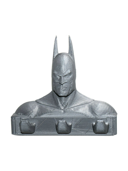 Wep 3d Biodegradable Wall Hanger "Batman" with 3 Slots Gray 8.4x8x8cm