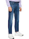 Daren Men's Jeans Pants Elastic with Regular Straight Fit Blue