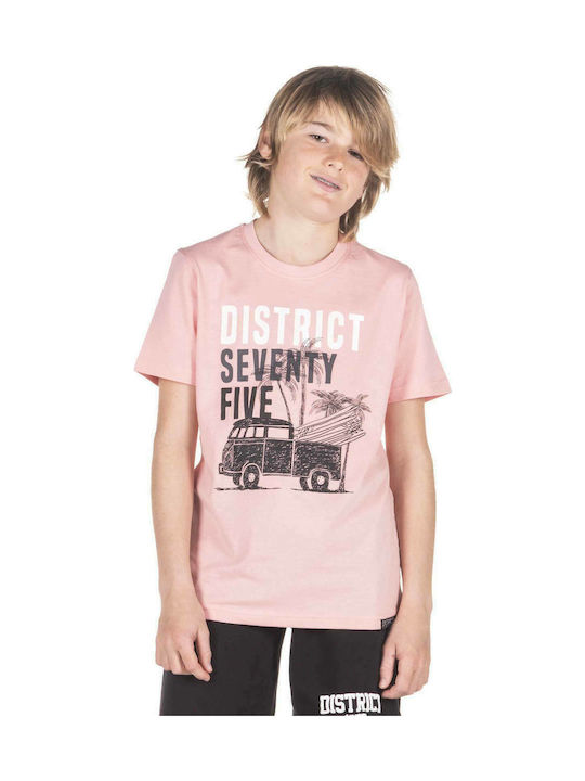 District75 T-Shirt "District Seventy Five" Παιδικό T-shirt Ροζ