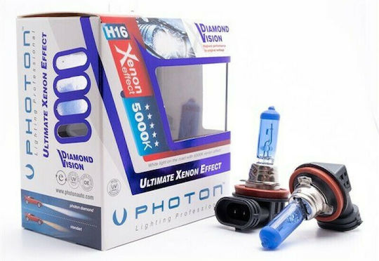 Photon Λάμπες Αυτοκινήτου Diamond Vision H16 Xenon 12V 19W 2τμχ