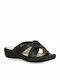 Parex Anatomic Women's Leather Platform Wedge Sandals Black