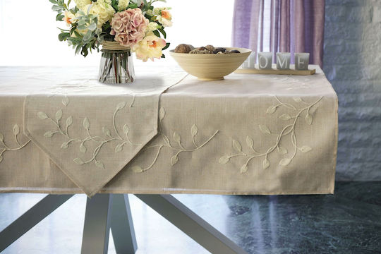 Ilis Home Ράνερ με Κέντημα 190455 Μπεζ 40x170εκ.