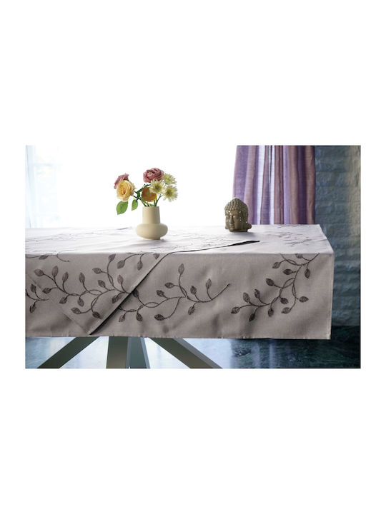 Ilis Home Ράνερ με Κέντημα 190455 Γκρι 40x170εκ.