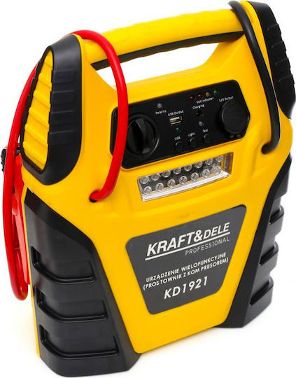 Kraft & Dele KD-1921 Starter-Charger Portabil Pentru Baterii Auto și Motocicletă 400A Cu USB Pompă Obiectiv 12V