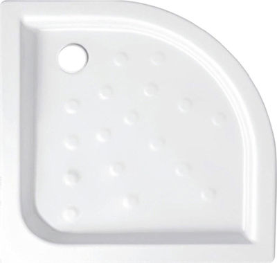 Sanitana Semicircular Porcelain Shower White Anabela Slim 80x80x8cm 54228080