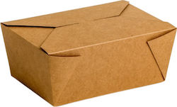 Disposable Food Paper Box Kraft 17x14x6.5cm 50pcs