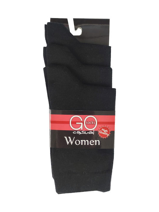 3Paar Women's GO Socken schwarz