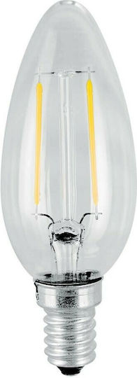 Vivalux Λάμπα LED 4W για Ντουί E14 και Σχήμα C35 Φυσικό Λευκό 470lm