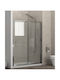 Karag New Flora 500 NFL500150 Duschwand für Dusche mit Schieben Tür 70x180cm Klarglas