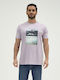 Emerson Ανδρικό T-shirt Cool Pink Με Στάμπα