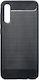 Forcell Carbon Umschlag Rückseite Silikon Schwarz (Galaxy A50)