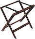 Wooden Foldable Hotel Luggage Rack Brown with Dimensions 60x38xH49cm Foldable