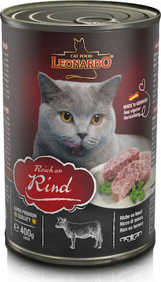 Leonardo Κονσέρβα Wet Food for Adult Cats In Can with Calf 6pcs 400gr