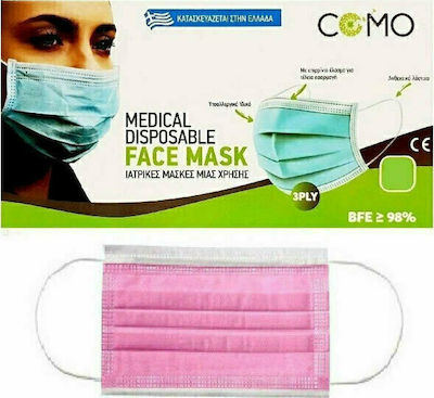 Como Disposable Surgical Mask Type II Pink 30pcs