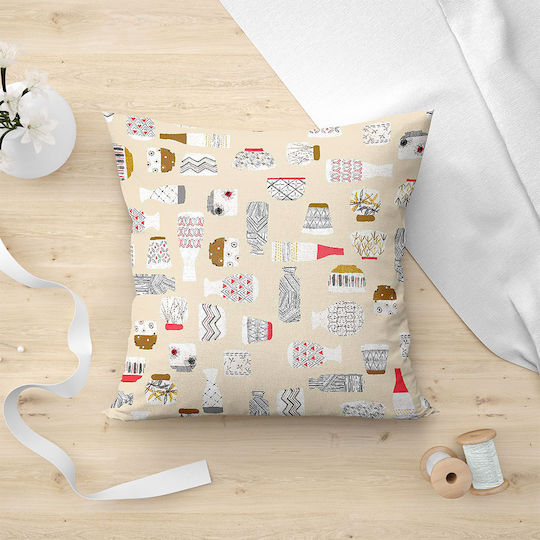 Lino Home Калъф За Възглавница Bin Hoa От 100% Памук 801 Сив 45x45см