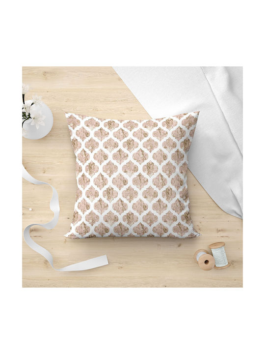 Lino Home Decorative Pillow Case Cell from 100% Cotton 101 Beige 45x45cm.