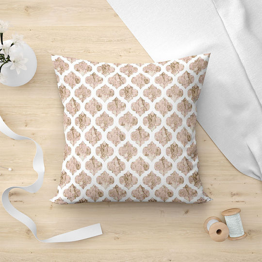 Lino Home Διακοσμητική Μαξιλαροθήκη Cell από 100% Βαμβάκι 101 Beige 45x45εκ.