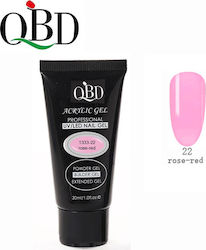 QBD Acrygel Гел за изкуствени нокти Розово-черв...