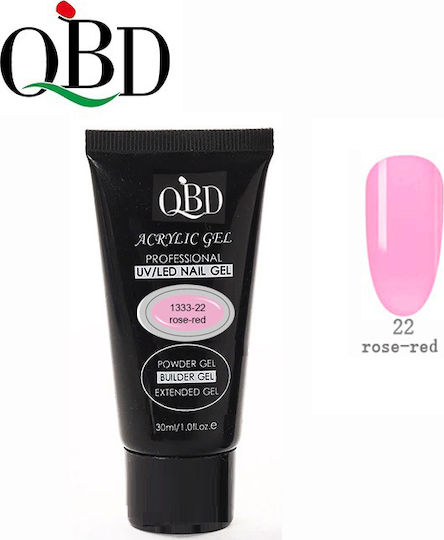 QBD Acrygel Νυχιών Rose-Red Rose-Red 30ml
