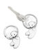 Troika Metallic White Keychain