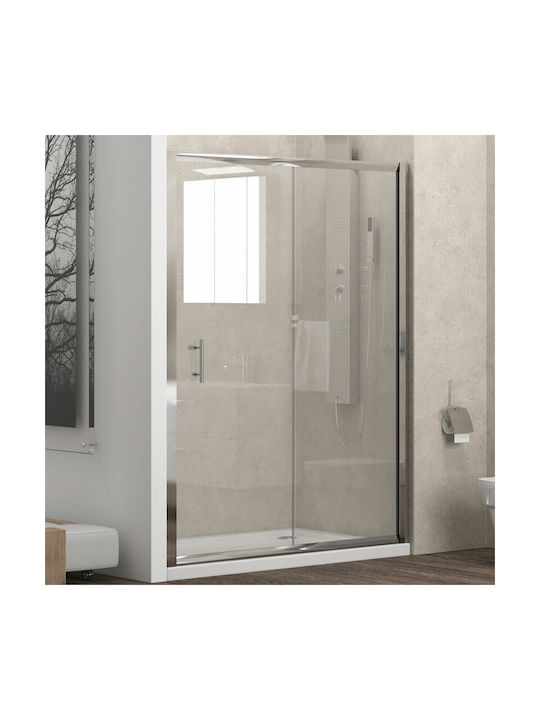 Karag Flora 500 Shower Screen for Shower with Sliding Door 100x190cm Clear Glass