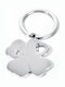 Troika Metallic Silver Wallet Keychain Kleeblatt