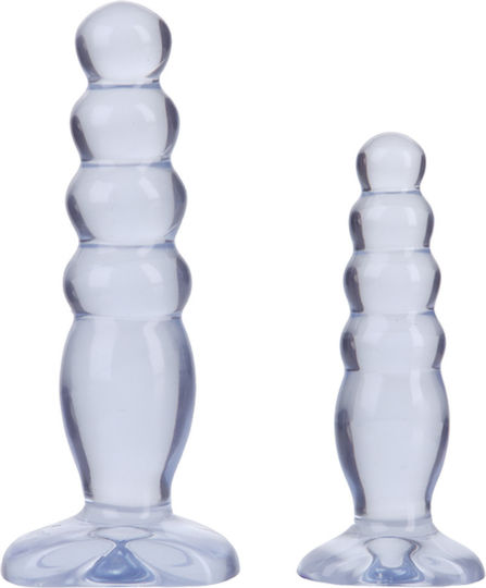 Doc Johnson Crystal Jellies Anal Delight Trainer Kit Πρωκτικές Σφήνες Σετ Clear 2τμχ