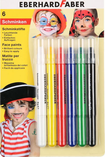 Maxi Colors Carnival Face Painting White 6pcs