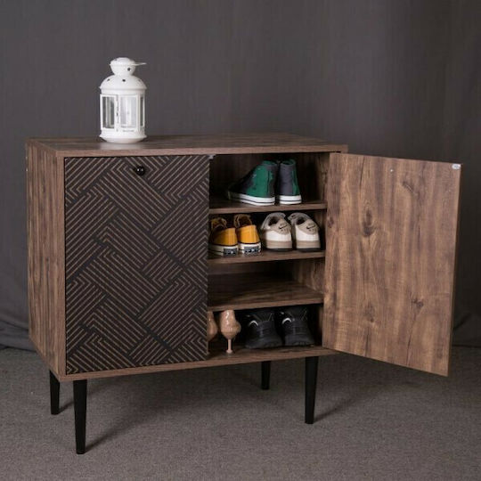 Ξύλινη 2227 με 4 Ράφια Grey Oak - Μαύρο 75x37x75cm 271-121-040 Ξύλινη 2227 με 4 Ράφια Grey Oak - Μαύρο 75x37x75cm 271-121-040