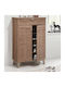 Ξύλινη Παπουτσοθήκη FP-03C με 5 Ράφια Pacific Oak Μ77.8xΠ36.8xΥ119.6cm